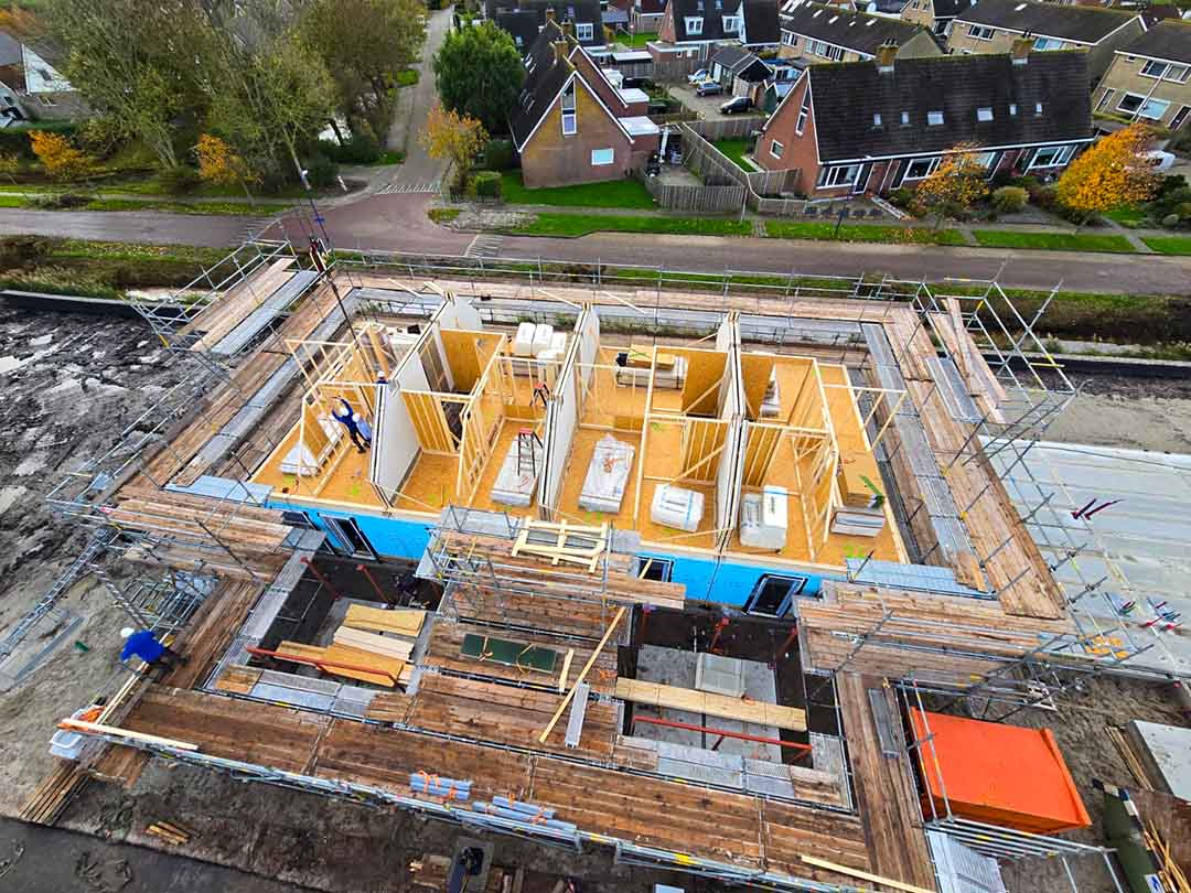 Start bouw van Plan Koepoort Stavoren STEK Vastgoed Foto bovenaf
