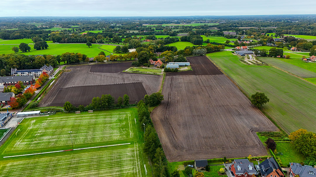 Drone foto De Eschenhoek Tubbergen nieuwe woonwijk