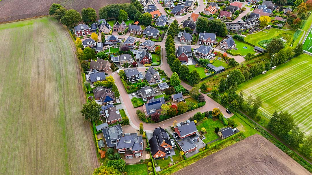 woonwijk De Eschenhoek in Tubbergen drone foto